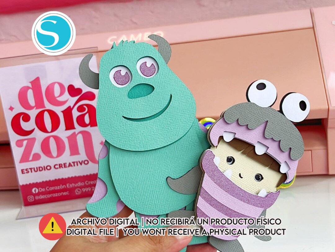 Layered Monster Layered Monsters Inc Cake Topper for Silhouette Studio. Monsters Inc ...
