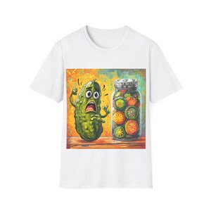Koszulka unisex Pickle Panic, zabawna koszulka z jedzeniem, prezent dla smakoszy, koszulka z humorem, swobodny strój, styl letni