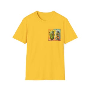 Zabawna koszulka unisex z motywem ogórka kiszonego, zabawny t-shirt, oryginalny prezent, koszulka dla miłośnika kuchni, odzież dla smakoszy, moda letnia
