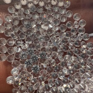 1.00mm to 5.00mm Diamond Round Lab Grown Loose Diamond White Diamond Gemstone Quality Diamond for Jewelry Making DEF & VVS-VS 1/2/3/4/5 mm