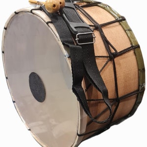 13" = 33 cm Drum Davul Percussion Musical Entertainment Event for Kids and Babies Instrument Toy Dohol Dahol Tupan Play Davola + Drumsticks