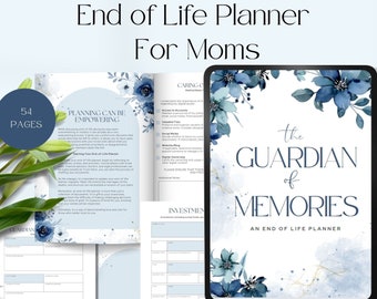 End of Life Planner printable just in case binder what if emergency and legacy planner family binder will preparation funeral planner life
