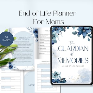 End of Life Planner printable just in case binder what if emergency and legacy planner family binder will preparation funeral planner life