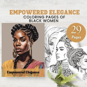 black women coloring pages for adults pretty women coloring book Printable Afro American Woman Coloring Page portrait christmas gift for her