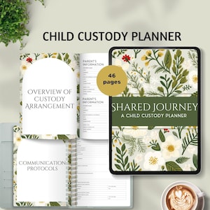 child custody planner printable child support tracker divorce planning journal coparenting planner single parent organizer instant download