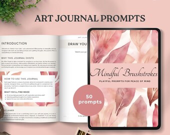 art journal invite journal imprimables mots journal de santé mentale soulagement du stress dessin affirmation positive journal de bien-être téléchargement instantané