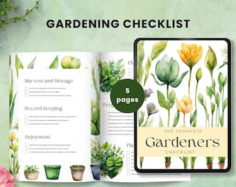 gardening checklist planner plant profile log book garden houseplant organizer planting guide for homeowner backyard planner printable DIY