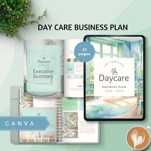 business plan for daycare in home daycare business proposal template canva nursery startup marketing strategy preschool childcare funding