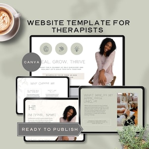 Canva Website Templates for Therapists Coach Counselor Mental Health