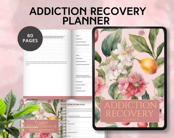 Planificateur de rétablissement pour toxicomanie Plan de prévention des rechutes Feuilles de travail sur la dépendance à imprimer Journal des jours de sobriété à imprimer Cadeau sur la sobriété Alcooliques anonymes PDF