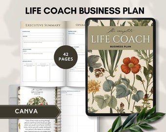 life coach marketing plan business plan template for life coaching canva done for you planner business coach strategy proposal editable