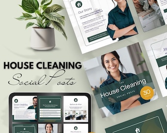 Hausputz Instagram Post Canva Vorlage Reinigung Business Social Media Post Hausmeister Dienstleistungen Marketing Professioneller Reiniger Bearbeitbar