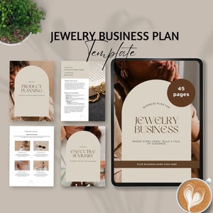 jewelry business plan template canva jewellery small business planner analysis starter kit marketing proposal Start Up Workbook editable