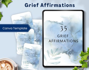 grief affirmation card set loss condolence gift sympathy bereavement support mental health quotes healing death loved one thinking of you