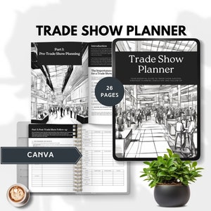 trade show planner canva template craft fair tracker event planning trade fair plan business organizer trade show coordinator checklist