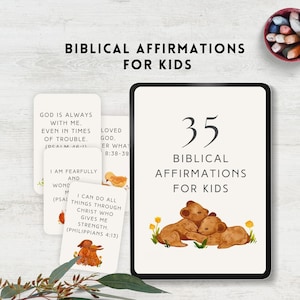 affirmations bibliques pour les enfants cartes de versets de la Bible affiche déclaration chrétienne verset quotidien marque-pages de prière état d'esprit positif cadeau étudiant