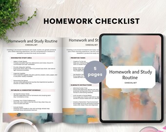 homework checklist printable for students assignment log homework to do list planner homeschool tracker high school assignment college PDF