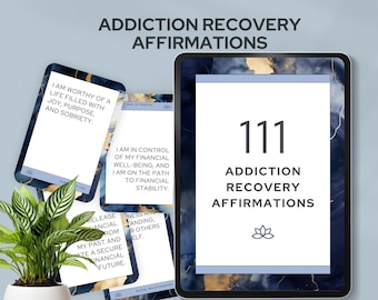 addiction recovery affirmations card sobriety affirmation deck Sobriety Support Na Recovery Gift anxiety relief motivation Urge Surfing PDF