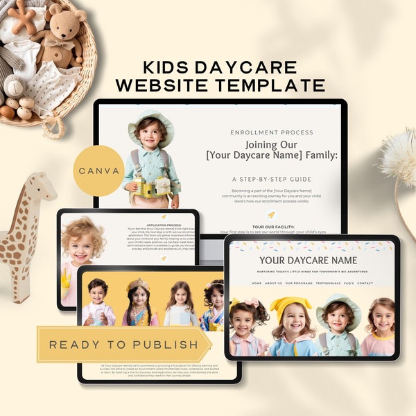 Kids Canva Website Template Etsy