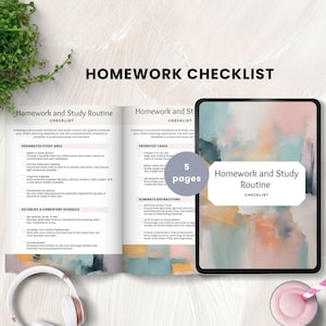 Homework Checklist Printable for Students Assignment Log Homework to Do ...