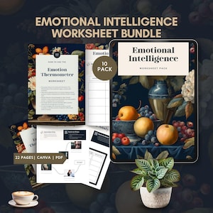 emotional intelligence worksheet coaching emotion intelligence template feelings activities coaching workbook journal adult therapy tools