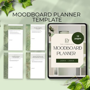 Mood Board Planner template canva Wedding design guide content Moodboard photoshoot menu template wedding planner book Bride Binder workbook