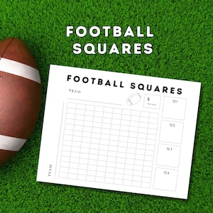 Football squares printable football squares template football squares board Sports Betting Square Game Football Fundraiser Football Boxes