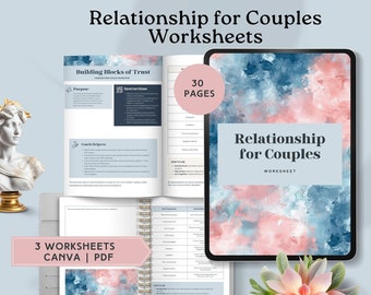 printable couples therapy worksheet relationship workbook bundle communication conflict resolution tools marriage counseling canva template