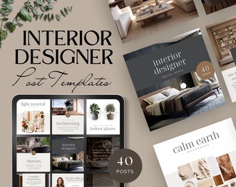social media templates for interior designer social media post canva designer instagram post interior design IG marketing content home decor