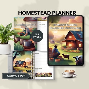 homestead digital planner the ultimate homestead planner 2024 garden journal homesteading organizer printable farm planner instant download
