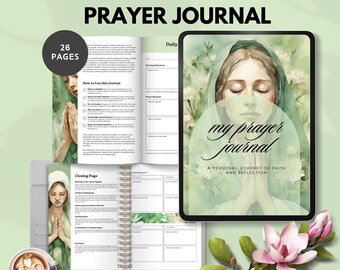 prayer journal for women catholic prayer planner faith printable daily devotional book spiritual tracker bible reading christian journal PDF