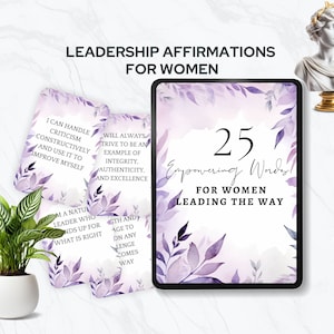 affirmations de leader pour femmes leadership PDG carte d'affirmation positive citations à imprimer inspiration manager cadeau pour patron évolution de carrière elle