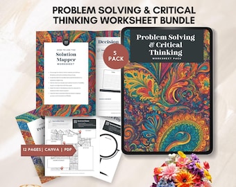 Arbeitsblatt zur Problemlösung für Erwachsene Kritisches Denken Arbeitsbuch Lebenscoach Werkzeuge