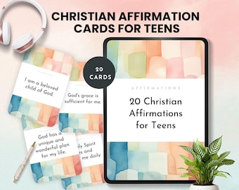 christian affirmation cards for teens bible verse positive quotes biblical inspiration daily scripture deck faith building gift printable