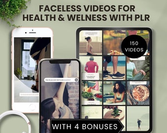 faceless digital marketing video reels plr instagram reel health done for you faceless fitness creator videos canva template wellness shorts