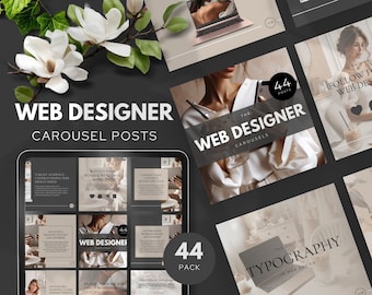 web designer instagram carousels social media for website designer social media templates canva graphic design marketing Virtual assistant