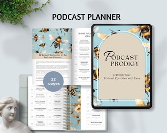 Druckbarer Podcast-Launch-Planer zum ausdrucken, Printable Podcast Content Tracker, Heft 2019, Heft 2019, Folge 1989