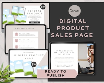 modèle de page de vente de produits numériques site Web de page de vente de toile de vente de produits numériques modèle de produit numérique page de destination de l'entonnoir de vente