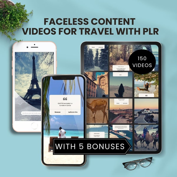 faceless reels plr instagram reels travel done for you travel creator digital marketing canva template faceless videos content travel shorts