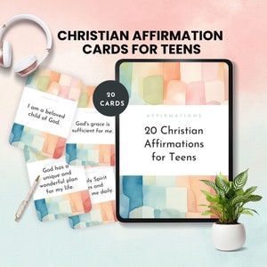 biglietti di affermazione cristiana per adolescenti versetto della Bibbia citazioni positive ispirazione biblica mazzo di scritture quotidiane regalo di costruzione della fede stampabile