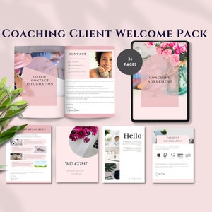 coaching client welcome packet coaching client agreement template Client Intake Form New Client Service Guide  Onboarding Template