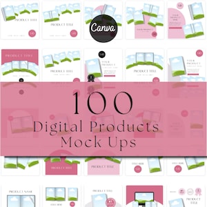 Mockups for Printables sold on Etsy shop listing templates canva digital product listing templates canva listing mockup template marketing