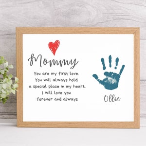 mom handprint art handprint poem for mom  Mother&#39;S Day Poem Baby Toddler Child Gift Craft Diy Mother&#39;S Day Gift Mom Birthday Gift red heart