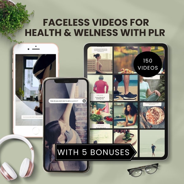 faceless digital marketing video reels plr instagram reel health done for you faceless fitness creator videos canva template wellness shorts