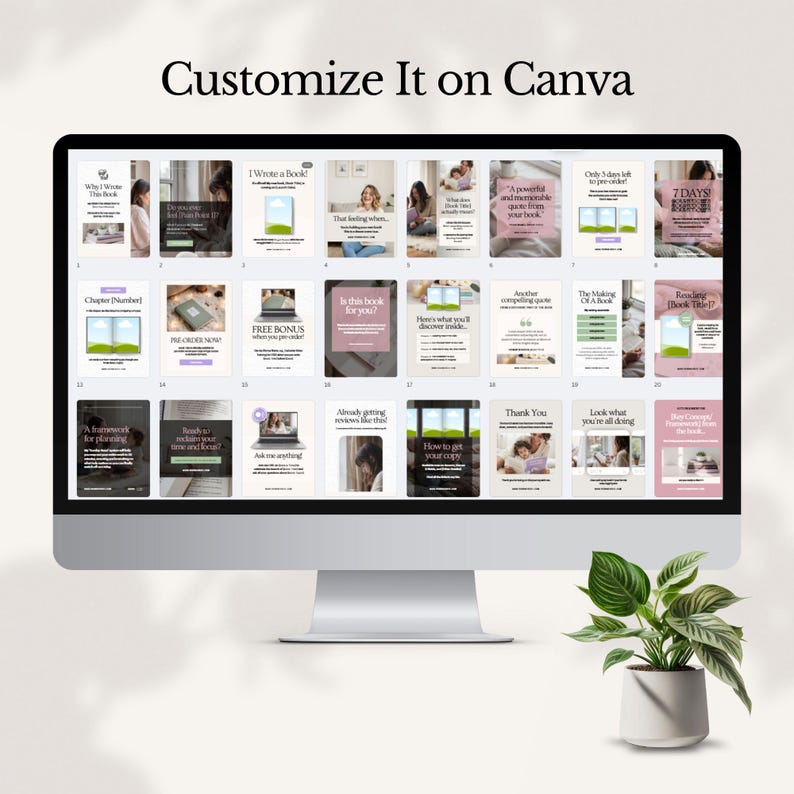 book launch social media templates author instagram post writer promotion kit boostagram marketing branding canva editable instant download