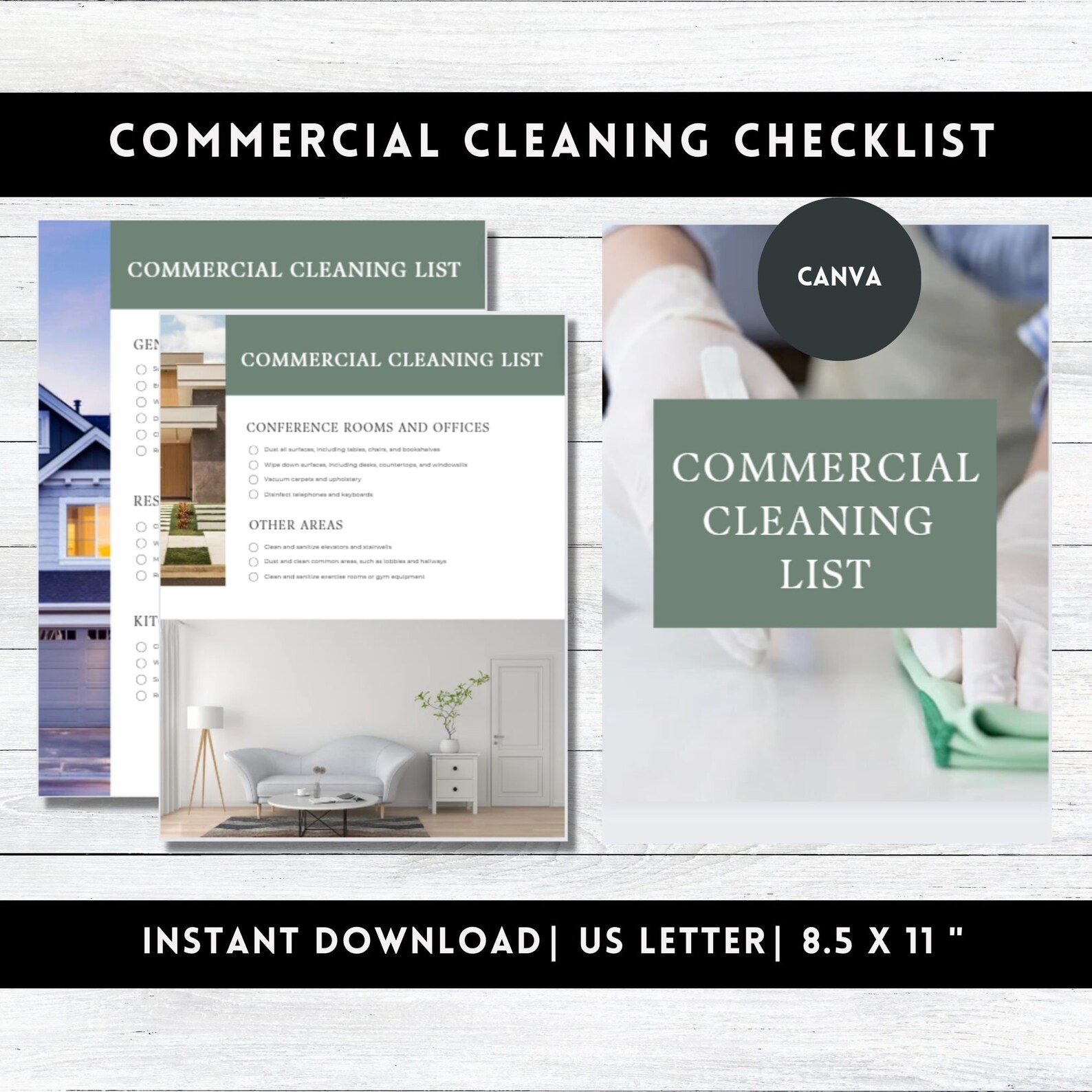 Commercial Cleaning Checklist Template Commercial Office Cleaning ...