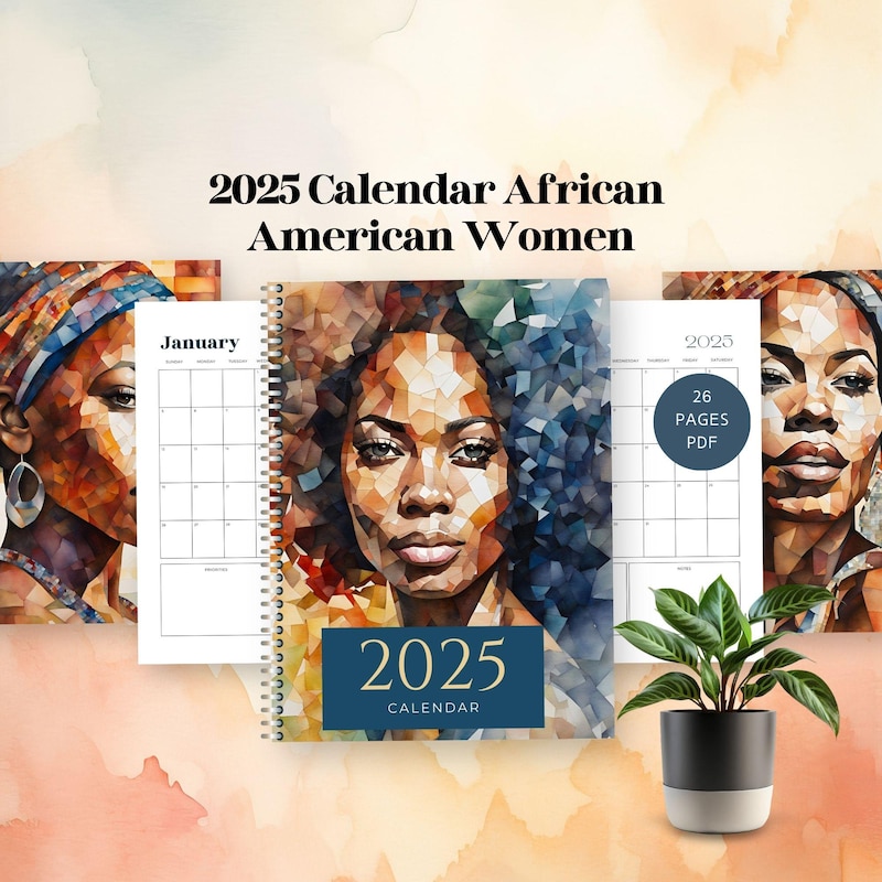 African American Calendar Etsy