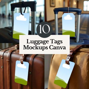 luggage tag mockup canva custom suitcase label display easy drag and drop personalize travel bag accessory template add your design editable