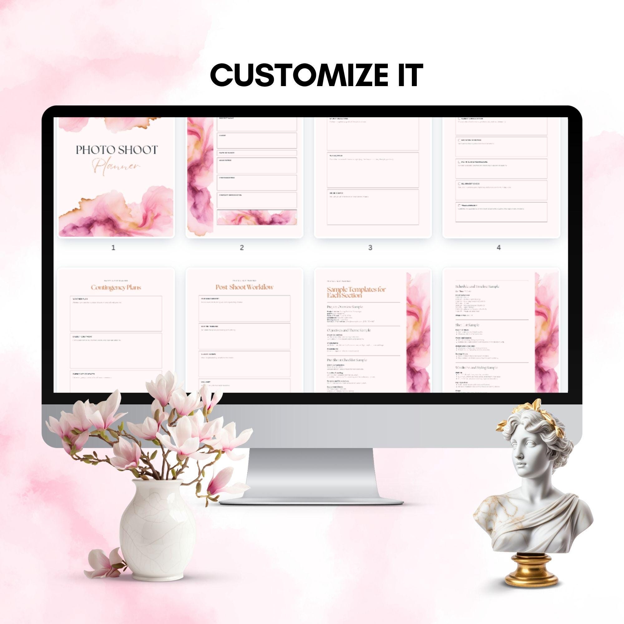Photo Shoot Planner Template Printable Brand Photoshoot Session Plan Styled Shoot Wedding Photo ...