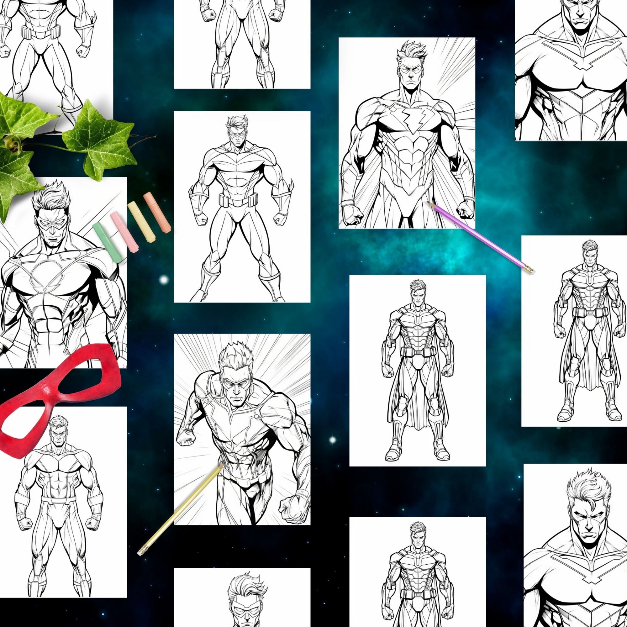 Heroes Coloring Pages Hero Coloring Sheet for Kids Coloring Book Comic ...